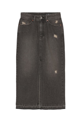 Jupe droite en jean - Noir