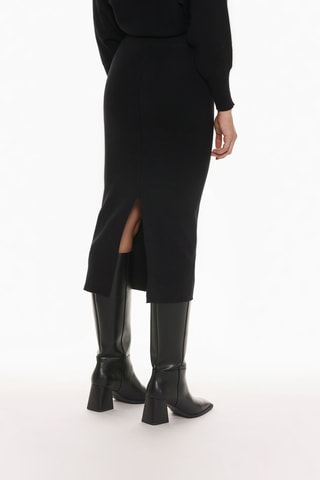 Jupe fourreau taille haute - Noir