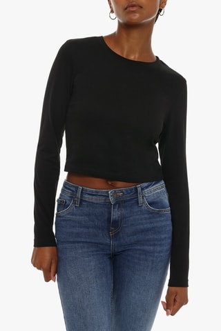 T-shirt cropped - Noir