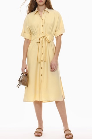 Robe chemise - Jaune