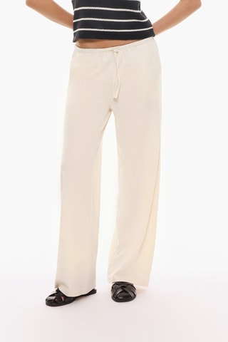 Pantalon straight - Ecru