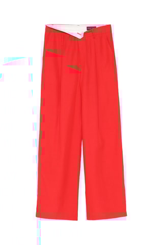 Pantalon wide legs - Rouge