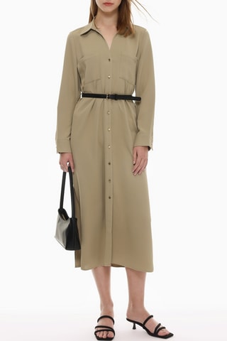 Robe chemise - Kaki