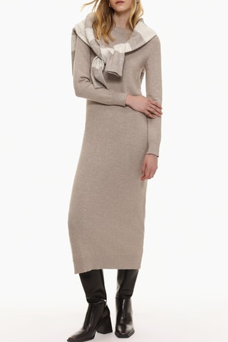 Robe pull - Beige chiné