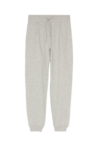 Jogging taille haute - Gris clair chiné