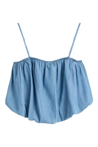 Crop top en jean - Bleu clair