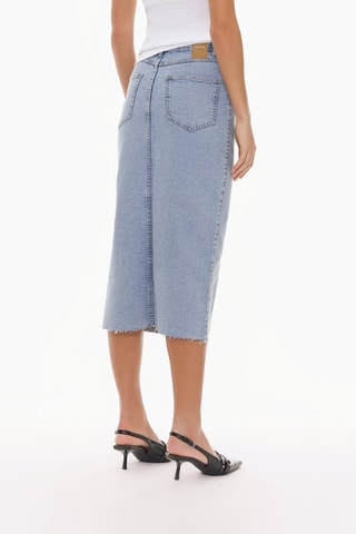 Jupe midi en jean - Bleu clair