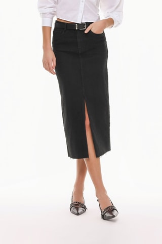 Jupe midi - Noir