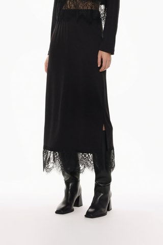 Jupe longue taille haute - Noir