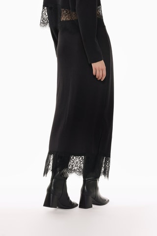 Jupe longue taille haute - Noir