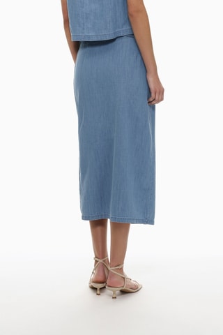 Jupe portefeuille en jean - Bleu