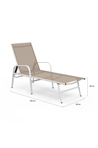 2 transats inclinables - Beige