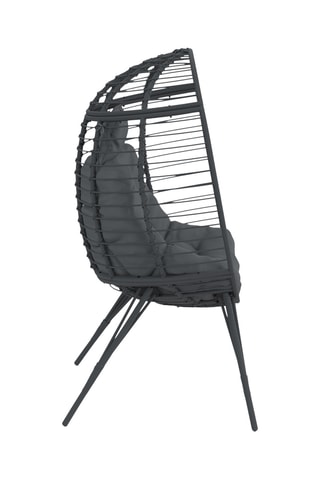 Fauteuil oeuf sur pied - Gris anthracite