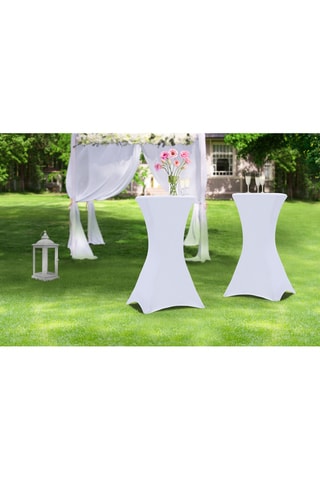 2 tables hautes pliables avec housse - 105 cm