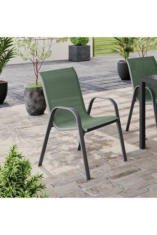 6 chaises de jardin empilables - 51,5 x 84 x 68 cm