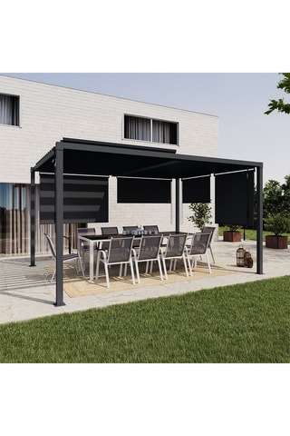 Pergola bioclimatique avec 4 stores - 4 x 3 m
