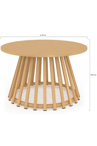 Table basse de jardin ronde Hortensia - 70 x 70 x 40,5 cm