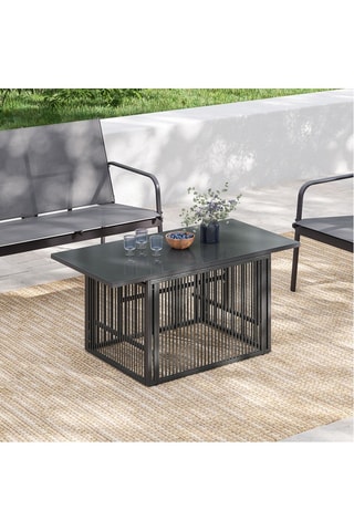 Table basse en verre Ozéa - 100 x 50 x 73 cm