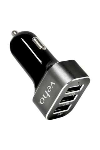 Adaptateur allume-cigare triple USB - Noir