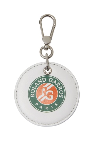 Porte-clés en cuir Roland-Garros Blanc