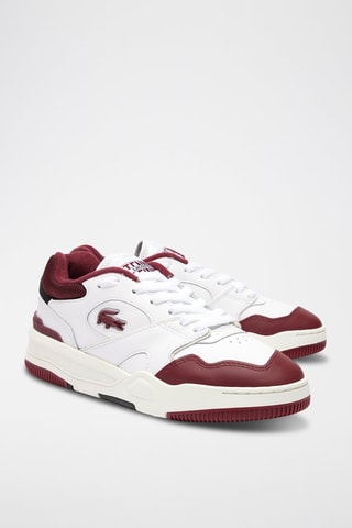 Baskets en cuir Lineshot - Blanc et bordeaux