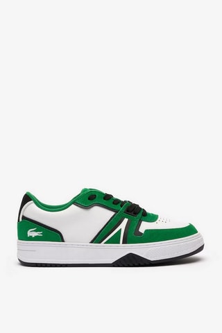 Baskets en cuir L001 - Blanc et vert