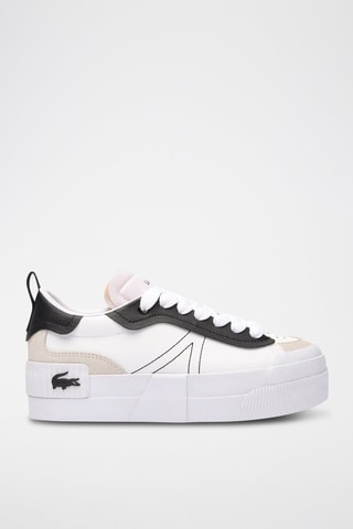 Baskets en cuir L004 - Blanc et noir