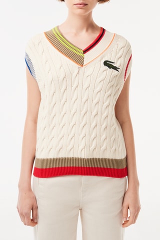 Pull classic fit sans manches - Ecru