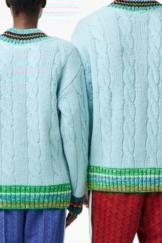 Pull loose en laine - Ciel