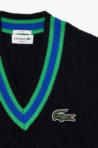 Pull classic fit sans manches en laine - Noir