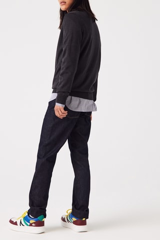 Pull regular en laine - Anthracite chiné