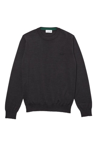 Pull regular en laine - Anthracite chiné