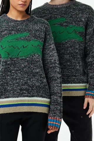 Pull loose en laine et alpaga - Gris chiné