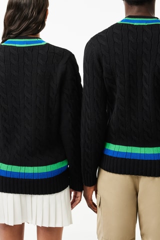 Pull classic fit en laine - Noir