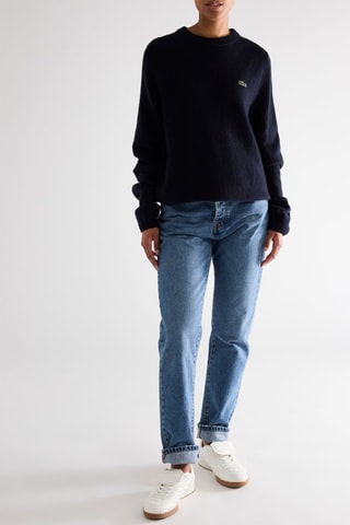 Pull en cachemire et laine - Bleu marine