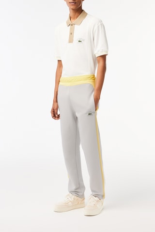 Pantalon de survêtement en coton biologique - Gris clair et jaune