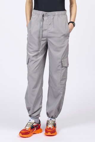 Pantalon cargo large - Gris clair
