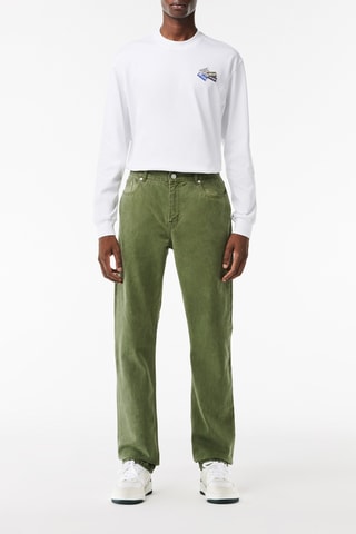 Jean regular en coton biologique - Kaki