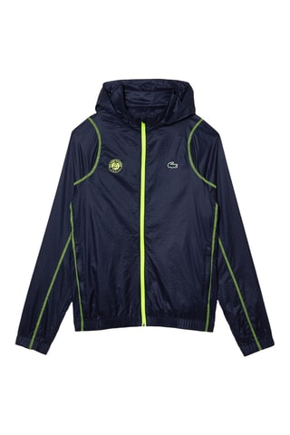 Veste regular à capuche Roland-Garros - Bleu marine et jaune électrique