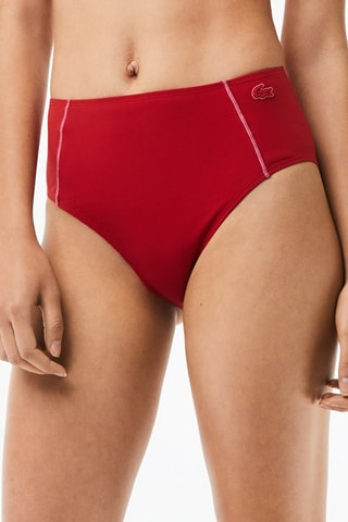 Bas de maillot taille haute - Bordeaux