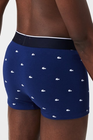 3 boxers - Gris chiné, bleu marine et rouge