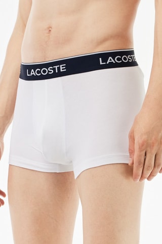 3 boxers - Blanc, bleu marine et turquoise