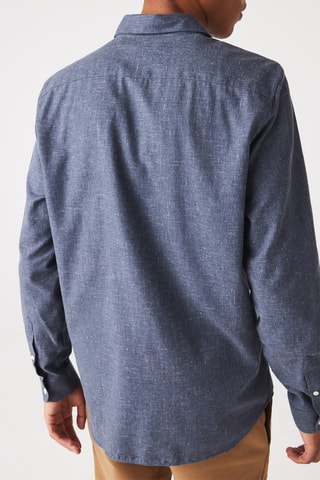 Chemise slim - Bleu marine chiné