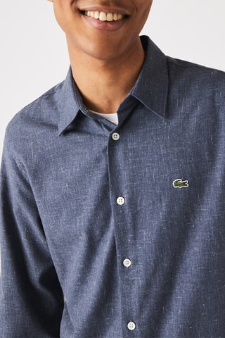 Chemise slim - Bleu marine chiné