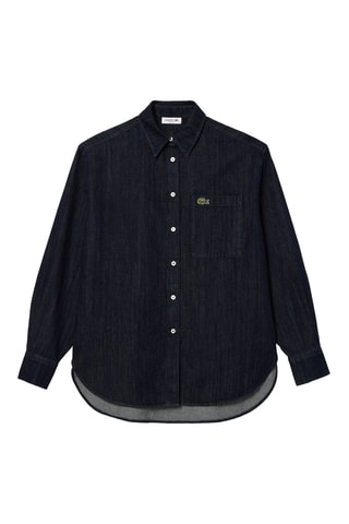 Surchemise en jean et coton biologique - Bleu marine