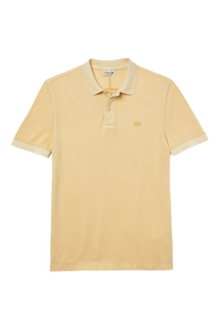 Polo regular en coton biologique - Jaune