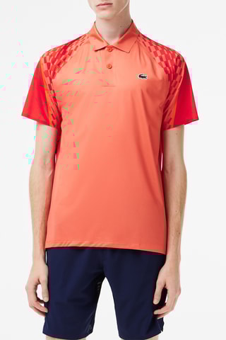 Polo regular Lacoste Tennis x Novak Djokovic - Saumon et rouge