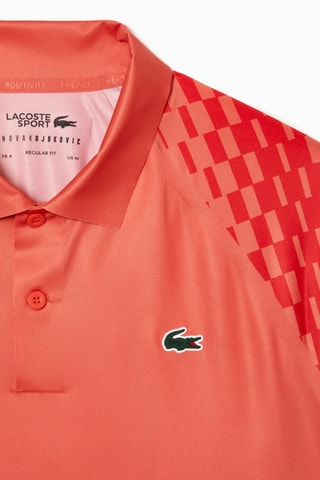Polo regular Lacoste Tennis x Novak Djokovic - Saumon et rouge