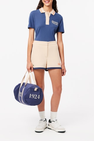 Polo slim en coton biologique Jeux Olympiques Paris 1924 - Bleu cobalt