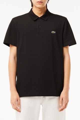 Polo regular en coton biologique - Noir